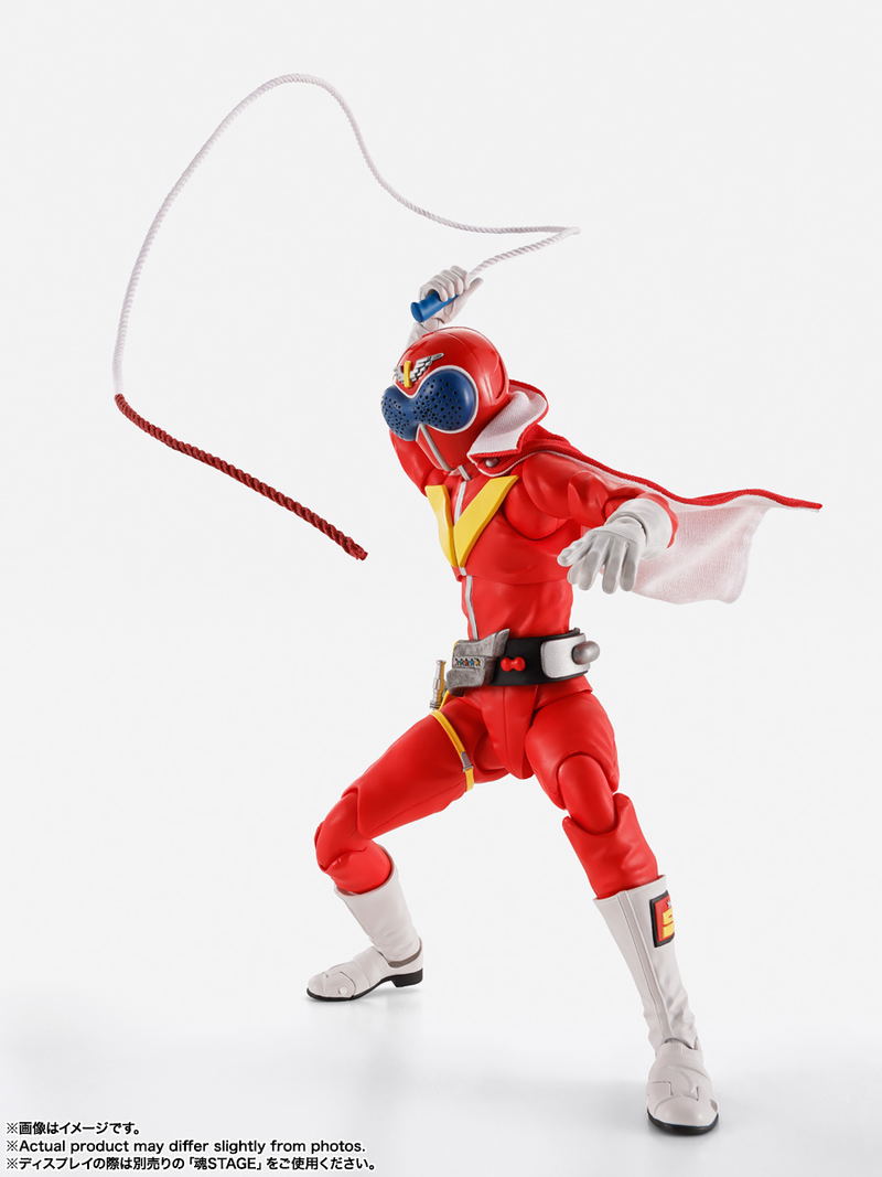 S.H.Figuarts (Shinkocchou Seihou) Himitsu Sentai Gorenger: Akaranger Super Sentai 50th Anniversary Ver. (First Limited Edition with Base) image 9