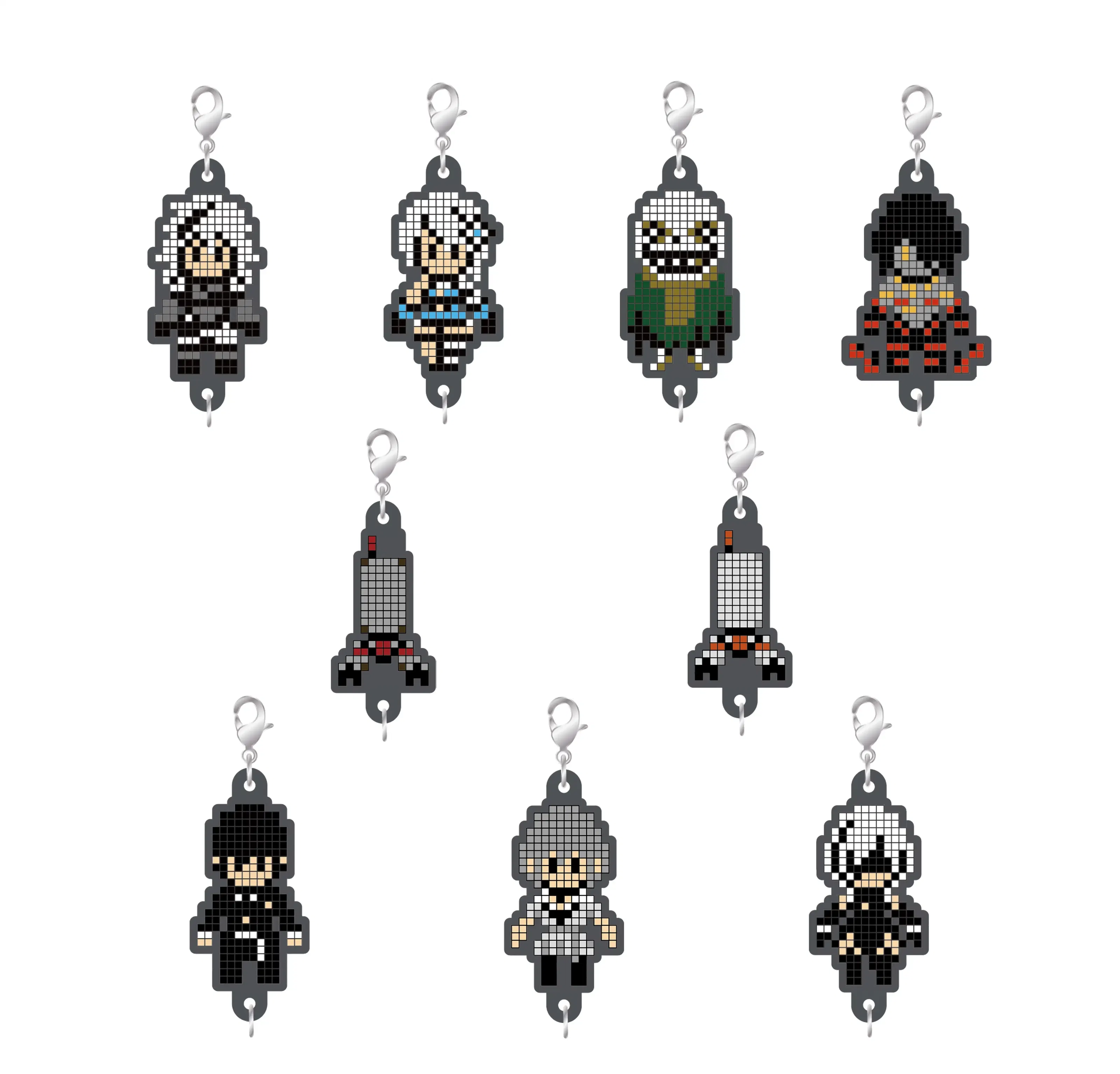 NieR Series Rubber Strap Collection Pixel Art Ver. Vol. 1 (Set of 9 Pieces) — Import Game Deal