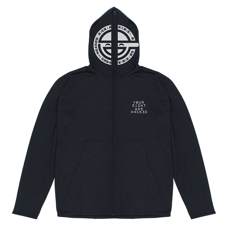 Ghost In The Shell: Stand Alone Complex - Laughing Man Icon Full Zip Hoodie (Black | Size M) image 1