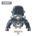 Ghost In The Shell: Stand Alone Complex - Synchronized With Tachikoma T-shirt Ver.2.0 (White | Size XL) thumbnail 2