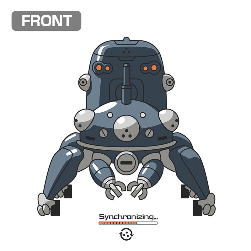 Ghost In The Shell: Stand Alone Complex - Synchronized With Tachikoma T-shirt Ver.2.0 (White | Size XL) image 2