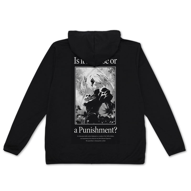 NieR:Automata Ver1.1a - 2B Thin Dry Hoodie (Black | Size M) image 4