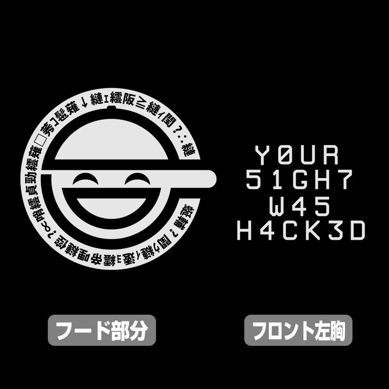 Ghost In The Shell: Stand Alone Complex - Laughing Man Icon Full Zip Hoodie (Black | Size XL) image 3