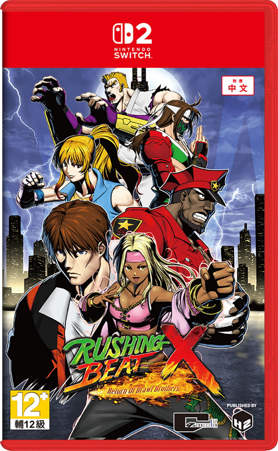 RUSHING BEAT X: Return of Brawl Brothers Game Cart (Cover - Asian