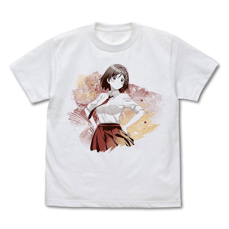 TV Anime I'm Getting Married To A Girl I Hate In My Class - Akane Sakuramori Watercolor T-shirt (White | Size XL) image 1