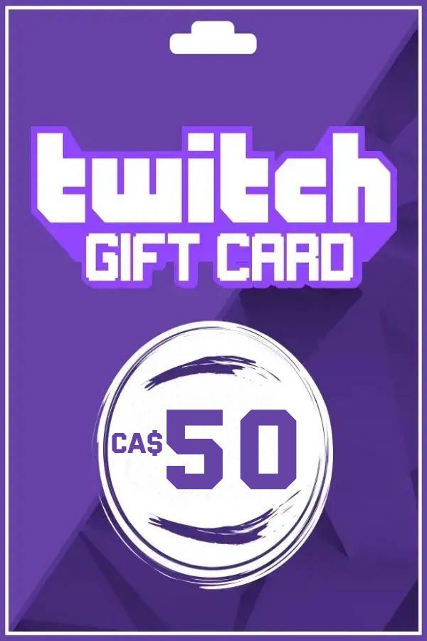 Twitch Gift Card 50 CAD | Canada Account Only digital — Import Game Deal