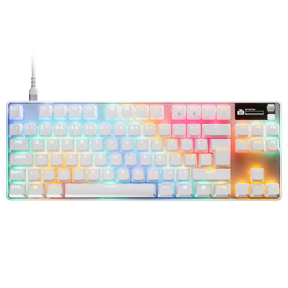 Apex Pro TKL Gen 3 Wired Gaming Keyboard (White) İçin Laptop, Desktop