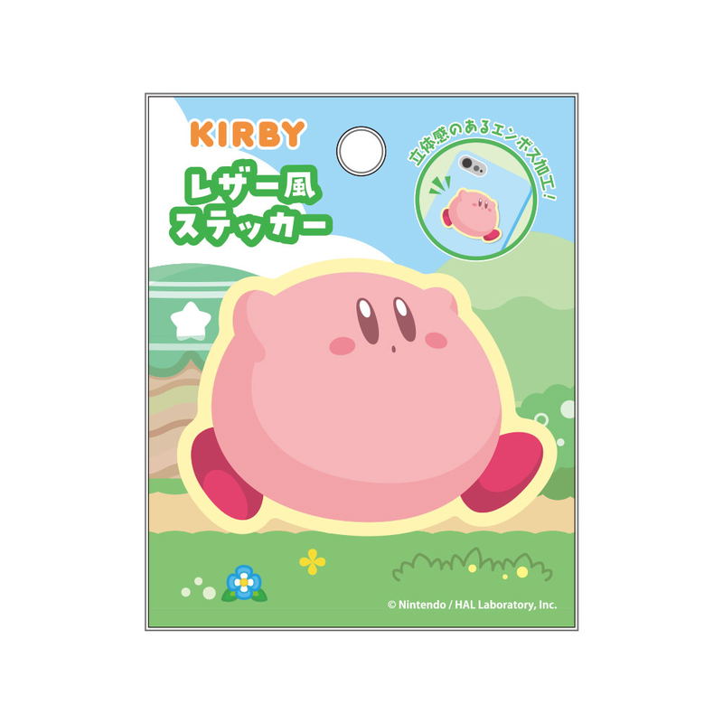 Kirby's Dream Land Leather Style Sticker Kirby & Waddle Dee image 2