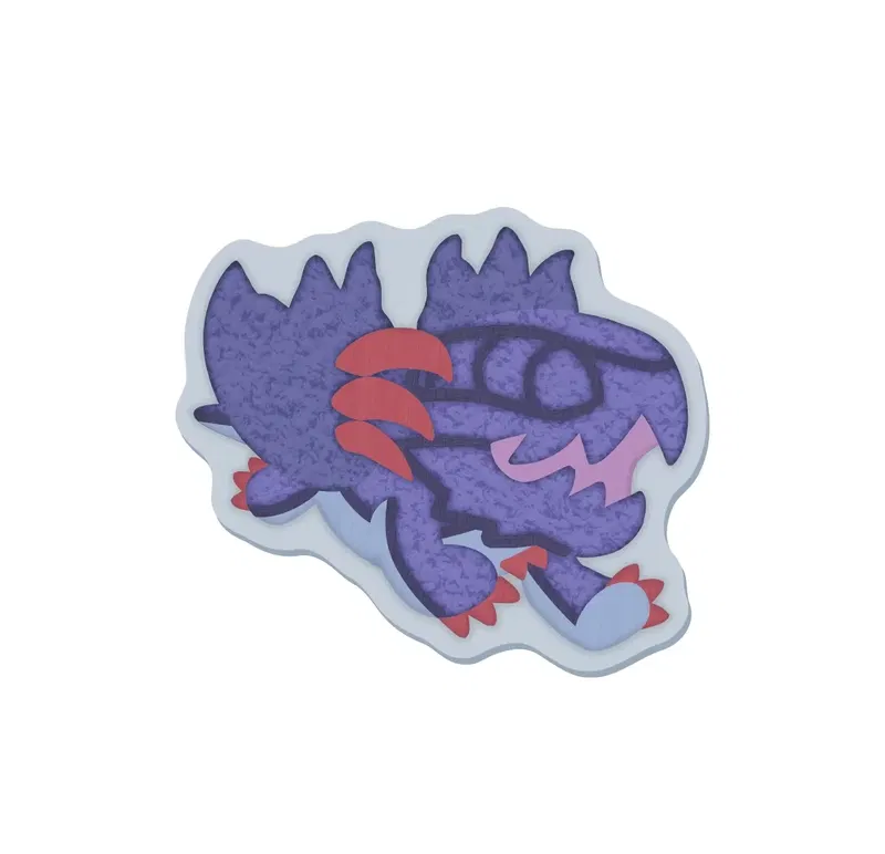 Monster Hunter MonDefo Sagara Embroidery Sticker Gore Magala