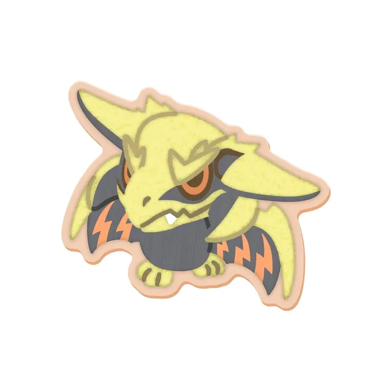 Monster Hunter MonDefo Sagara Embroidery Sticker Rey Dau image 1