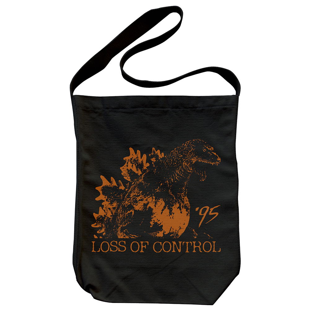 Godzilla - Burning Godzilla Shoulder Tote Bag (Black)