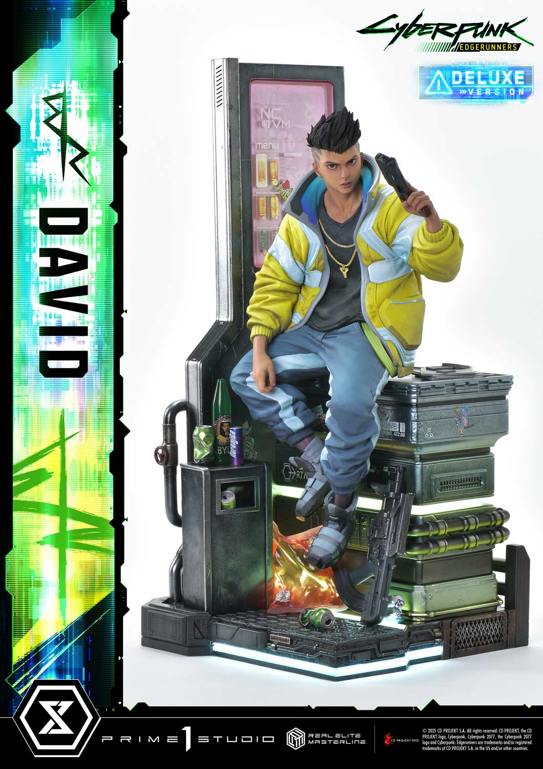 Real Elite Masterline Cyberpunk Edgerunners 1/4 Scale Statue: David DX  Edition