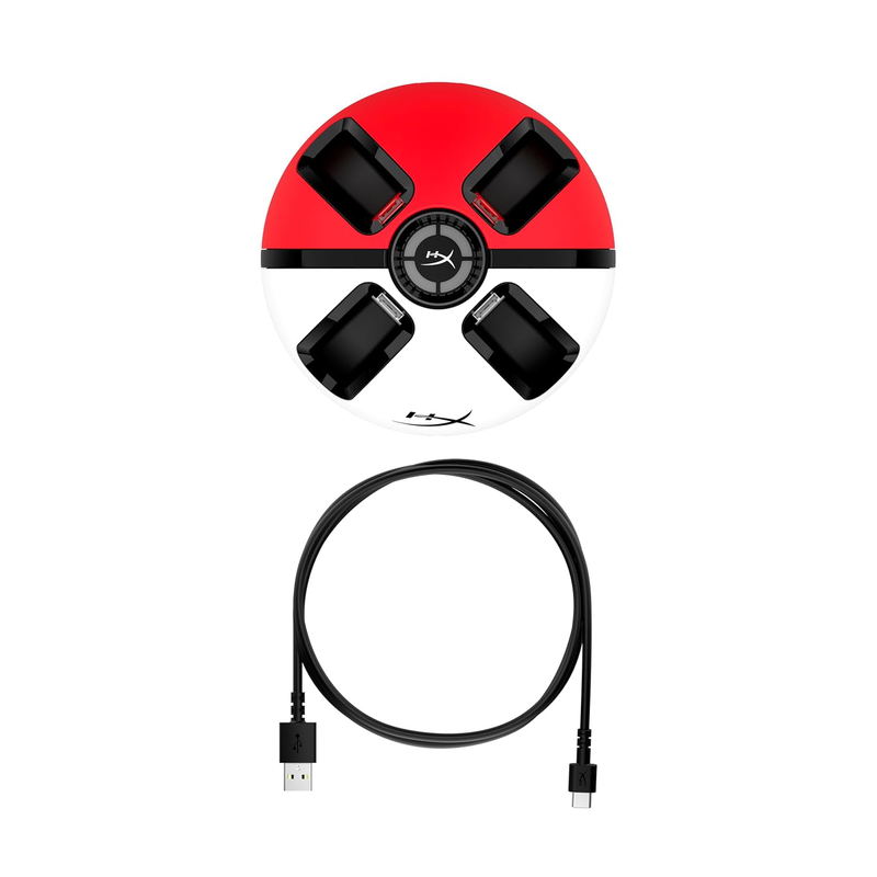 HyperX ChargePlay Quad 2 Nintendo Switch Controller Charger (White / Red) image 3