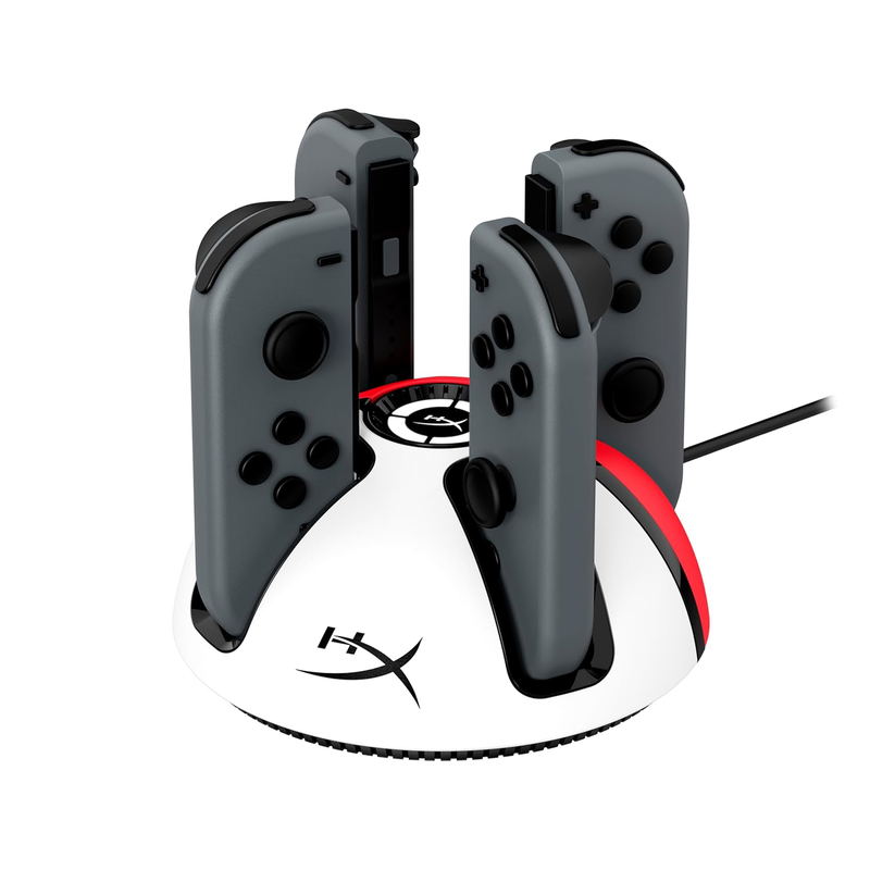 HyperX ChargePlay Quad 2 Nintendo Switch Controller Charger (White / Red) image 4