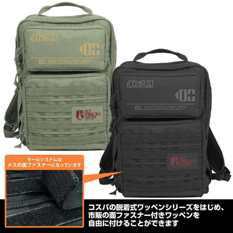 Armored Trooper Votoms - Red Shoulder Functional Backpack (Black) image 9