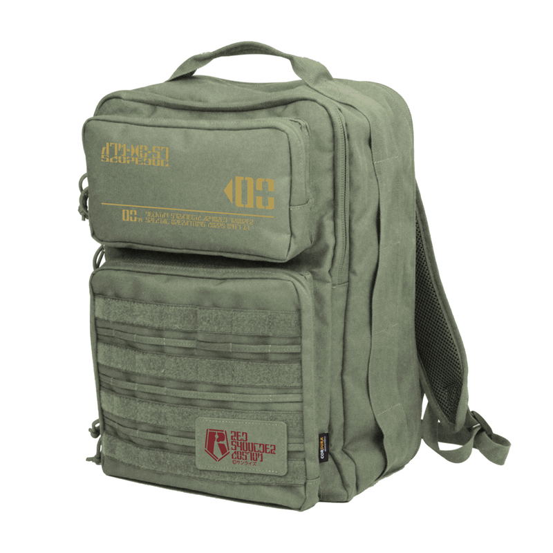 Armored Trooper Votoms - Red Shoulder Functional Backpack (Ranger Green) image 1
