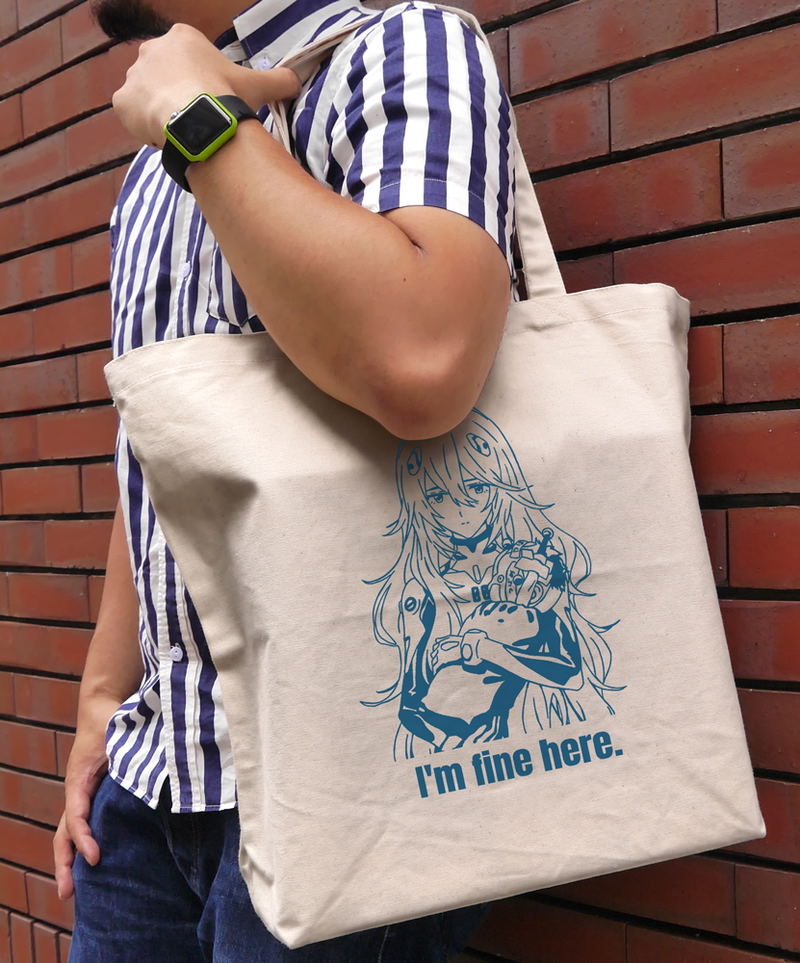 Evangelion - Rei Ayanami Large Tote Bag Long Hair Ver. (Natural) image 2