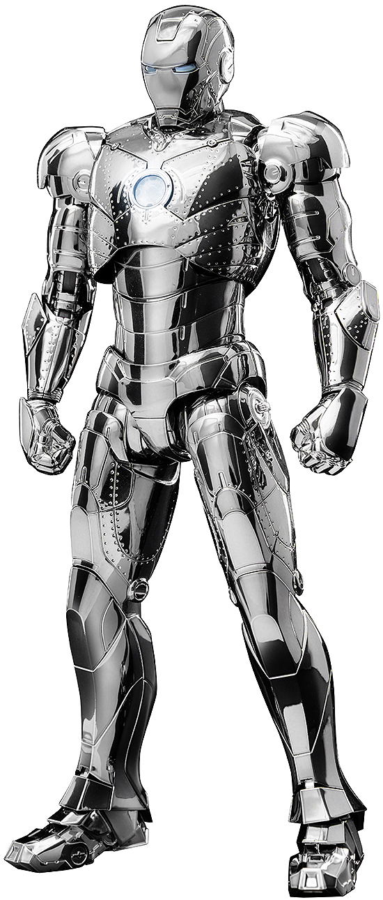 Marvel Studios The Infinity Saga 1/12 Scale Pre-Painted Action Figure: DLX Iron Man Mark 2 (Chrome Edition) image 1