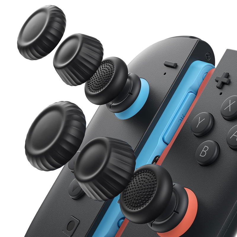 Multi-Mode Joystick Cap and Thumb Grip with Lever Guard Set for Nintendo Switch 2 (Black) image 2
