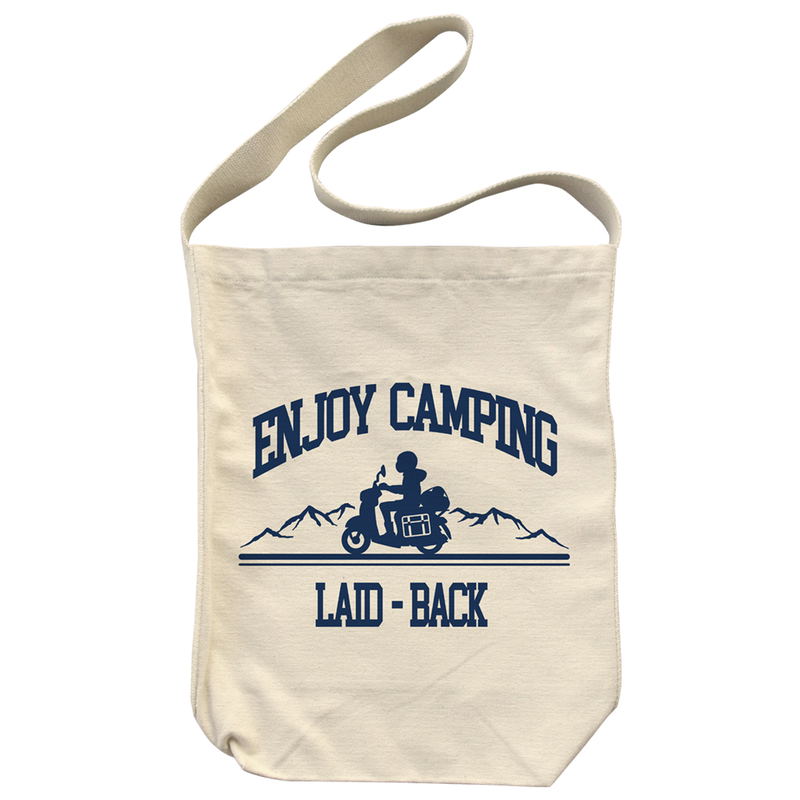 Yuru Camp Season 3 - Silhouette Bike Shima Rin Shoulder Tote Bag (Natural) image 1