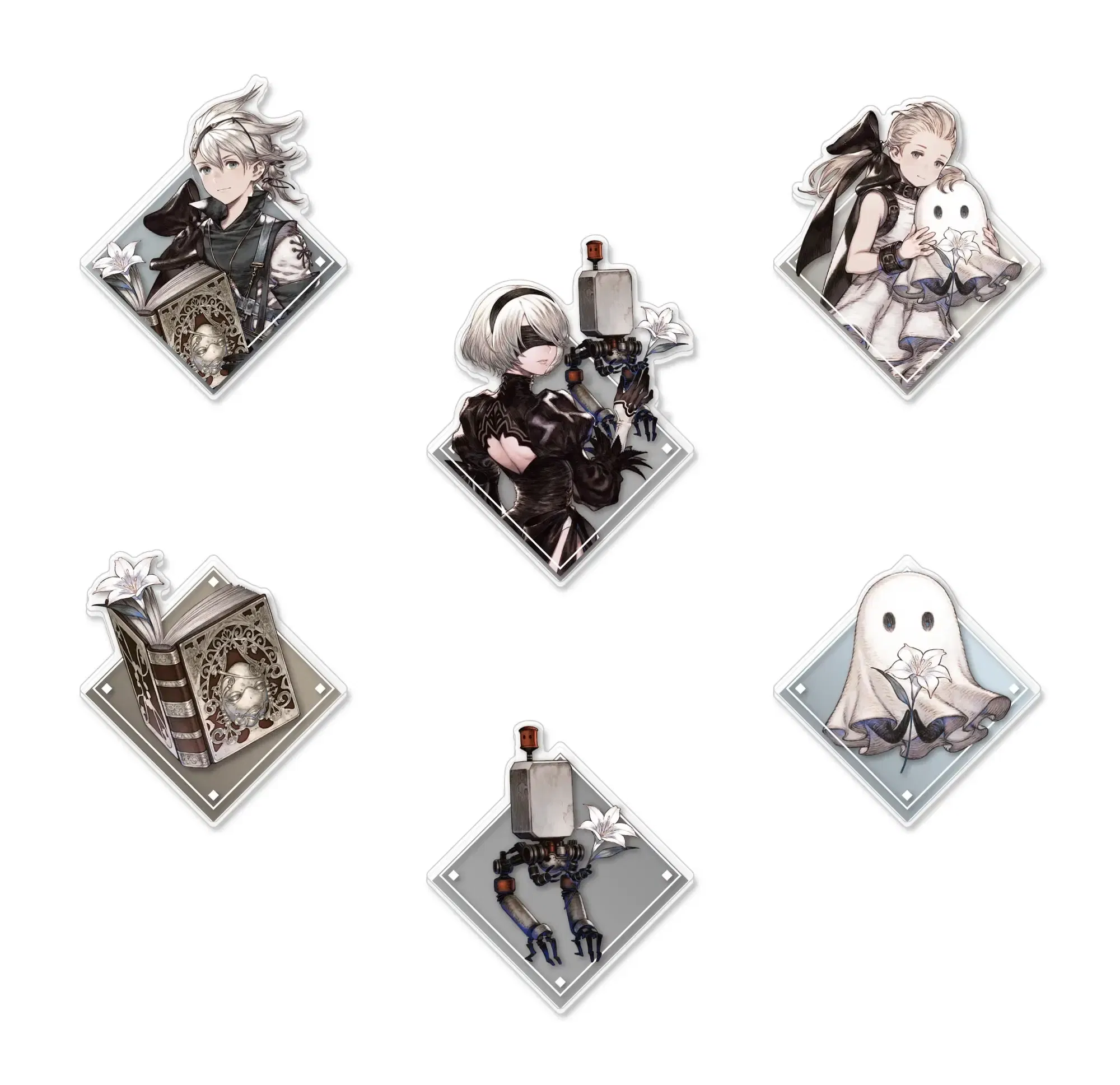 NieR Series 15th Anniversary Acrylic Magnet Collection (Set of 6 Pieces) — Import Game Deal