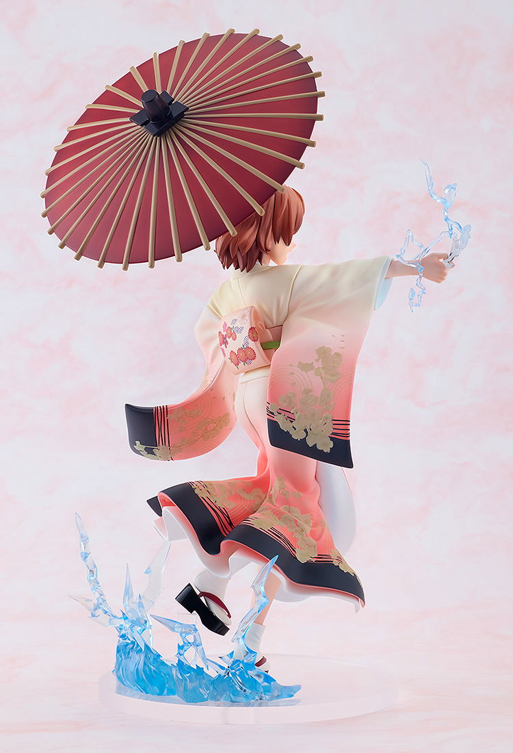 A Certain Scientific Railgun T 1/7 Scale Pre-Painted Figure: Misaka Mikoto Furisode Kimono Ver. image 4