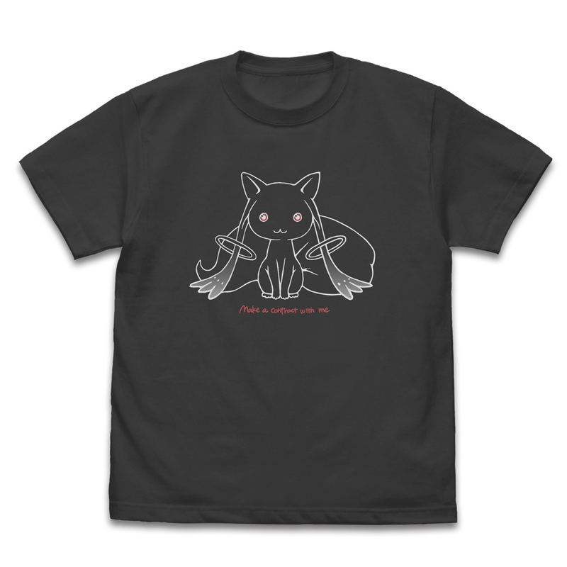 Puella Magi Madoka Magica The Movie: Rebellion - Kyubey Line Art T-shirt (Sumi | Size L) image 1