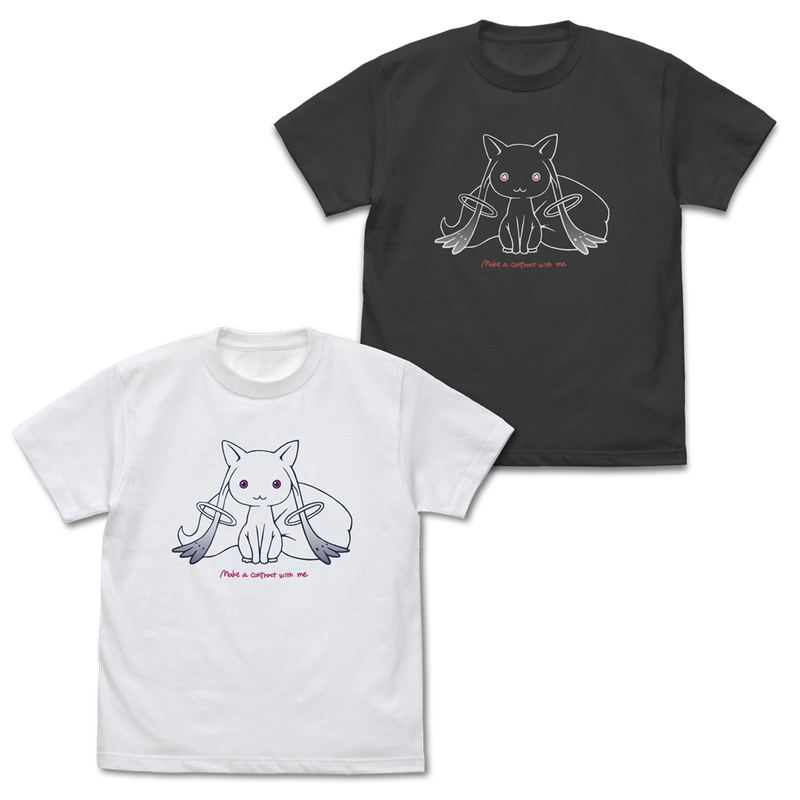 Puella Magi Madoka Magica The Movie: Rebellion - Kyubey Line Art T-shirt (Sumi | Size XL) image 2