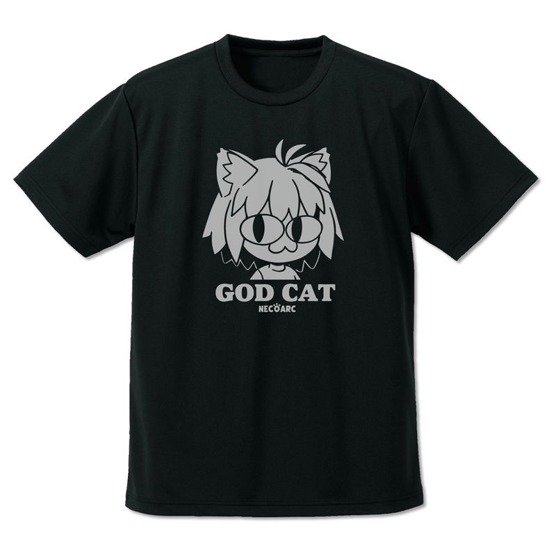Tsukihime -A Piece Of Blue Glass Moon- God Cat Neko-Arc Dry T-shirt (Black | Size S) image 1
