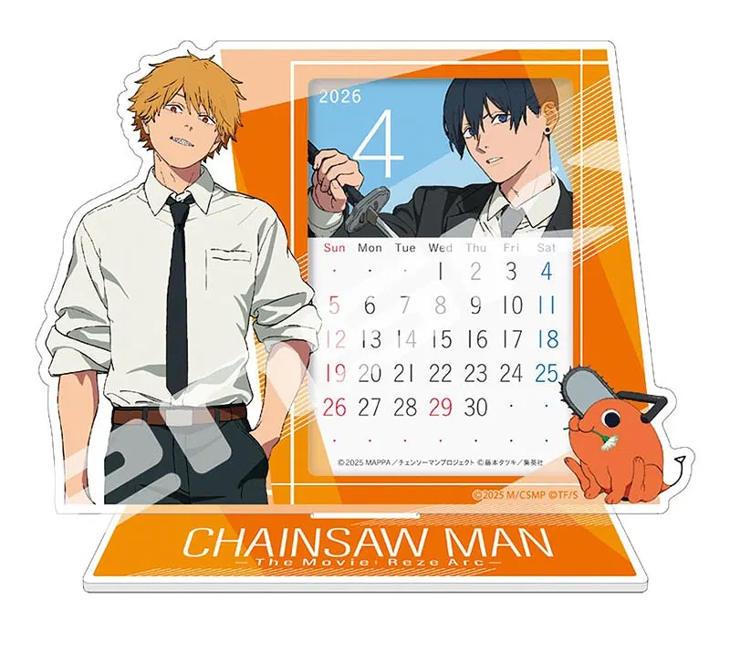  Manカレンダー Chainsaw Man The Movie Reze Arc 2026 Acrylic Stand Desktop Calendar