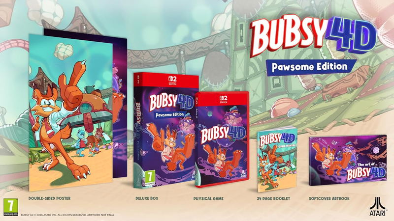 Bubsy 4D [Pawsome Edition] <span class="ext" style="background-color: #00e206; color: #FFFFFF;">Game Cart</span> image 1