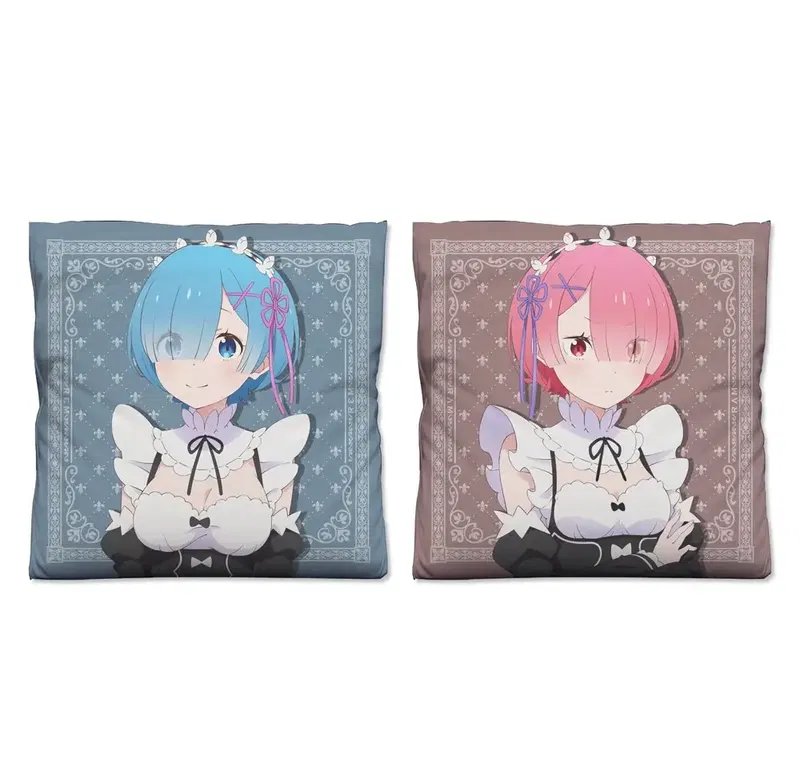 Re:Zero -Starting Life In Another World- Ram & Rem Double-sided Print Cushion Cover image 1