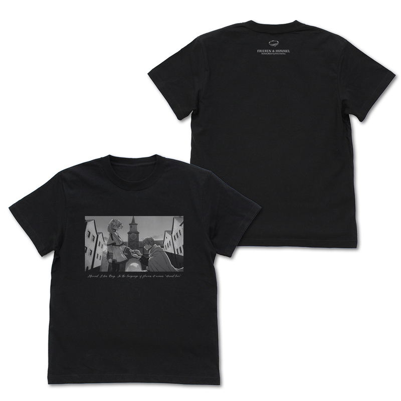 Frieren: Beyond Journey's End - Frieren & Himmel Mirrored Lotus Ring T-shirt (Black | Size L) image 1