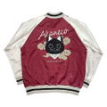 TV Anime Ramen Akaneko - Sabu Embroidered Sukajan Jacket (Burgundy | Size L) thumbnail 3