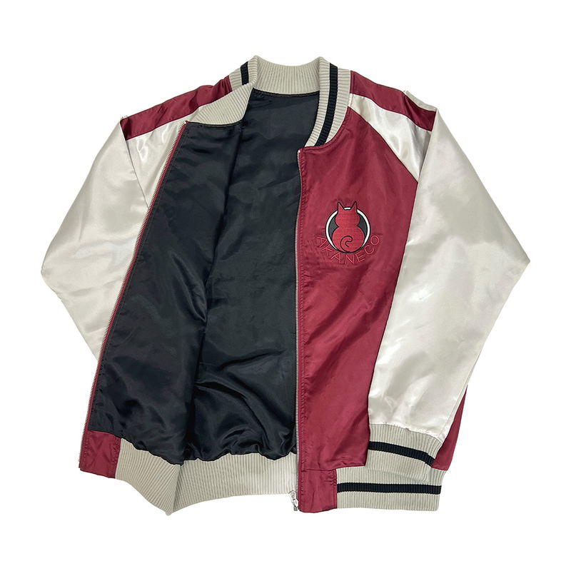 TV Anime Ramen Akaneko - Sabu Embroidered Sukajan Jacket (Burgundy | Size L) image 4