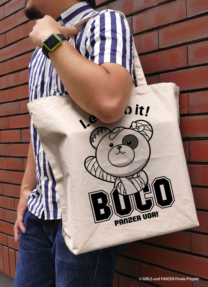 Girls Und Panzer Das Finale - Boko Large Tote Bag (Natural) image 2