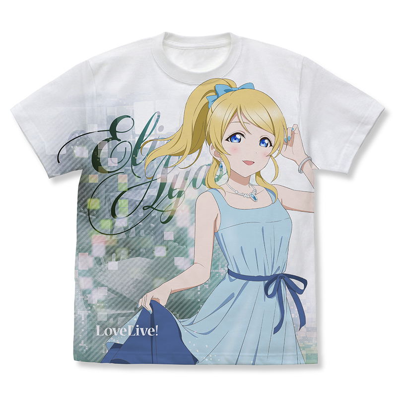 Love Live! - Original Illustration Of Ayase Eli Full Graphic T-shirt Party Dress 2025 Ver. (White | Size M) image 1