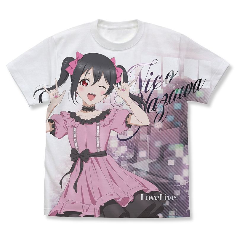Love Live! - Original Illustration Of Yazawa Nico Full Graphic T-shirt Party Dress 2025 Ver. (White | Size L) image 1