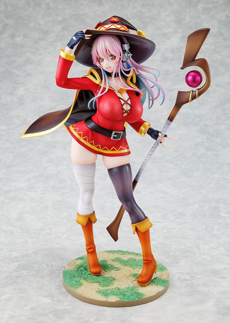 Super Sonico Konosuba God's Blessing on this Wonderful World! 1/7 Scale Pre-Painted Figure: Megumin Collaboration Ver. image 2