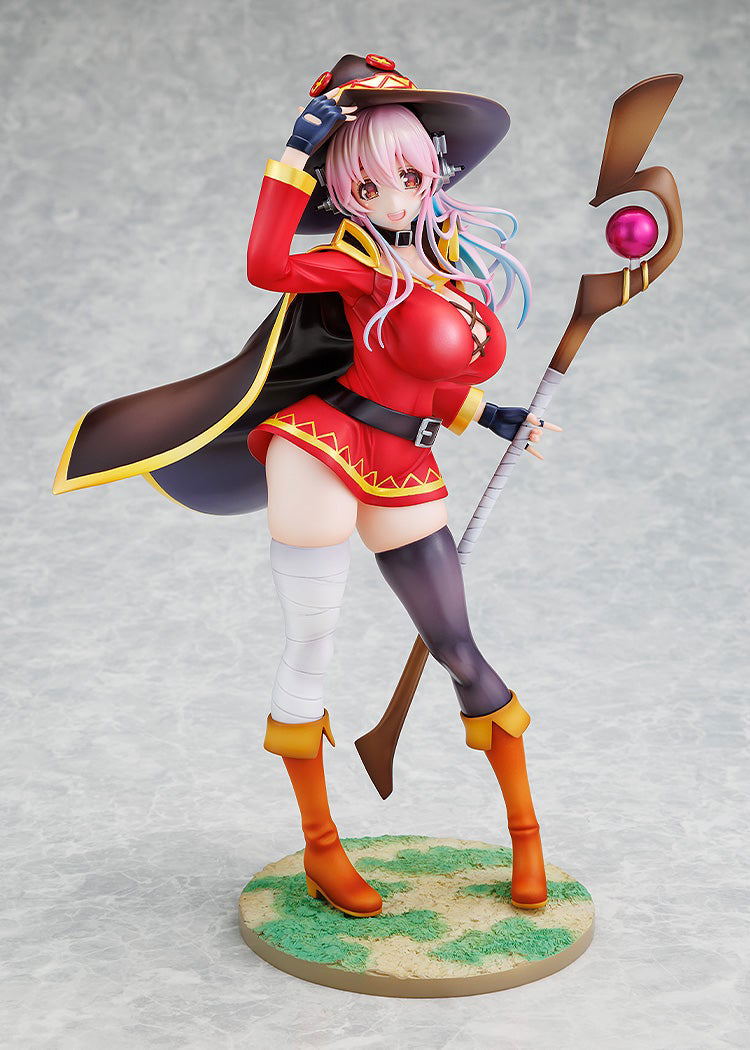 Super Sonico Konosuba God's Blessing on this Wonderful World! 1/7 Scale Pre-Painted Figure: Megumin Collaboration Ver. image 3