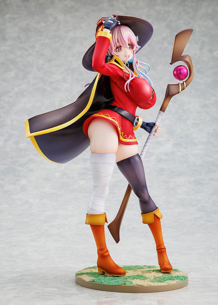 Super Sonico Konosuba God's Blessing on this Wonderful World! 1/7 Scale Pre-Painted Figure: Megumin Collaboration Ver. image 4