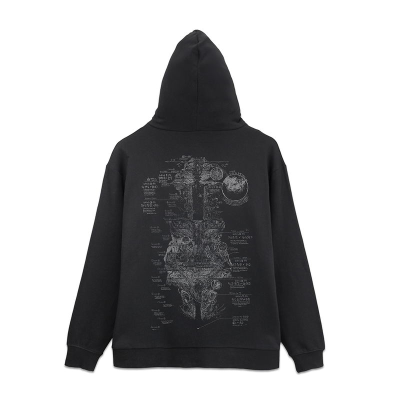 Made In Abyss: The Golden City Of The Scorching Sun - Abyss Map Zip Hoodie Ver.2.0 (Black | Size M) image 1