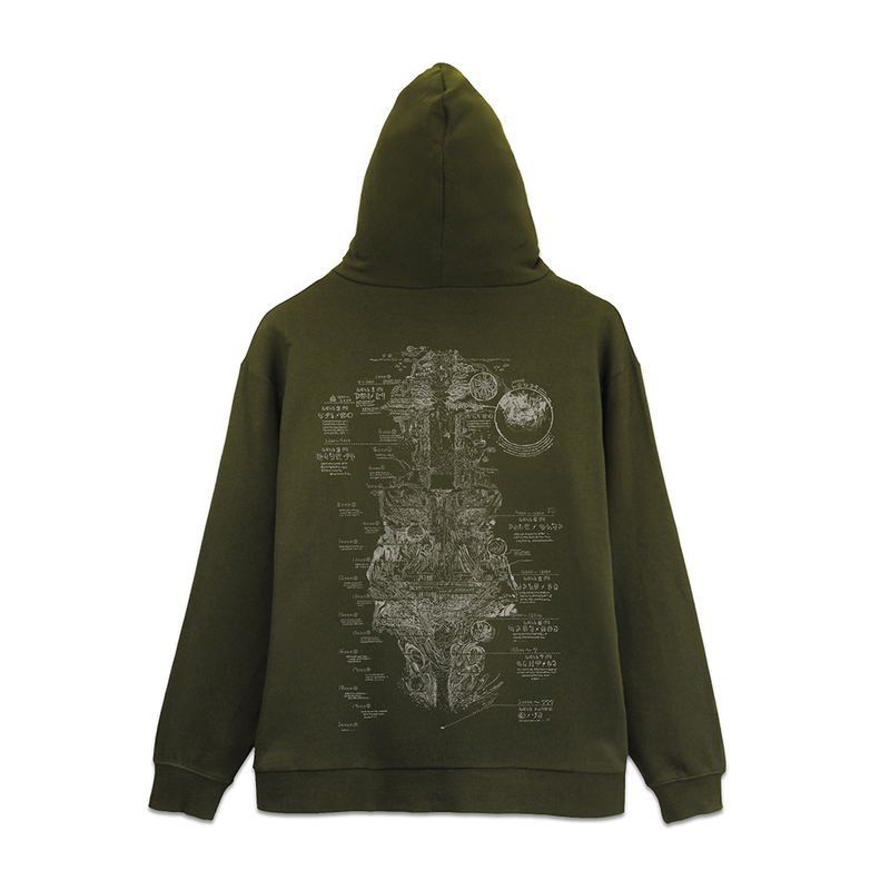 Made In Abyss: The Golden City Of The Scorching Sun - Abyss Map Zip Hoodie Ver.2.0 (Moss | Size L) image 1
