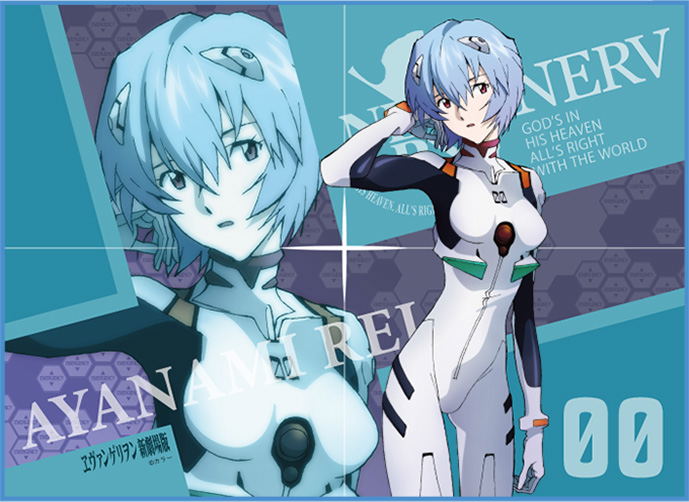 TCG Universal Play Mat Rebuild Of Evangelion Ayanami Rei Revival image 1