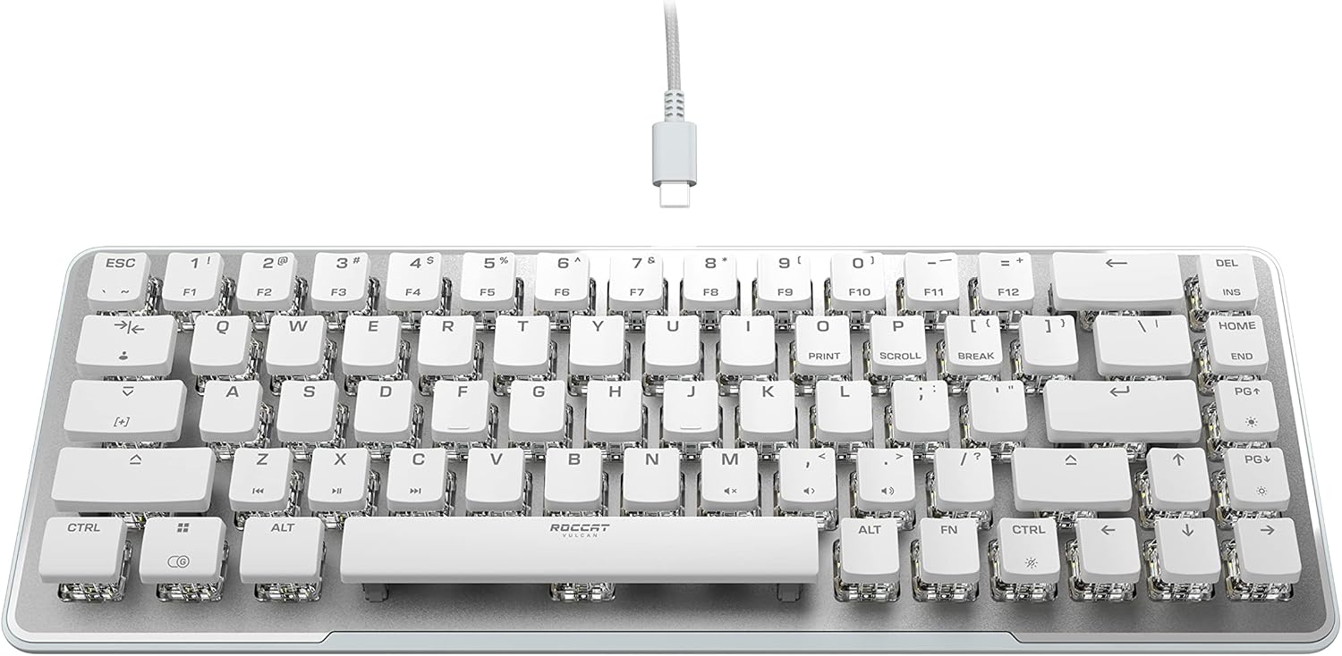 ROCCAT Vulcan II Mini Mechanical RGB Gaming Keyboard (White) for