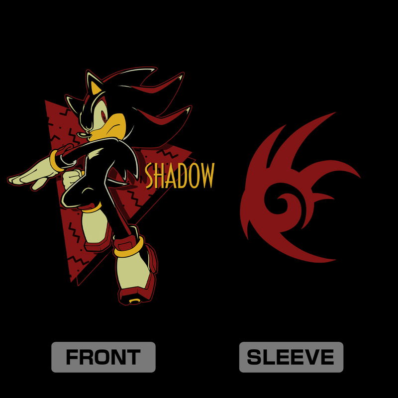Sonic The Hedgehog - Shadow Retro Pop T-shirt (Black | Size XL) image 2
