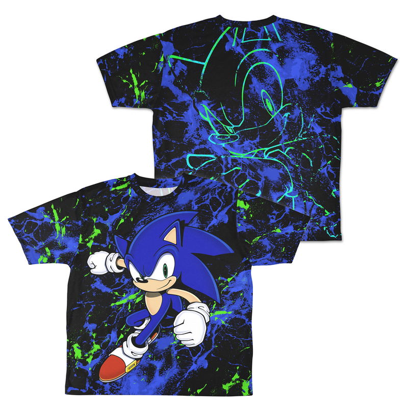 Sonic The Hedgehog Double-Sided Full Graphic T-shirt (Size XL) image 1