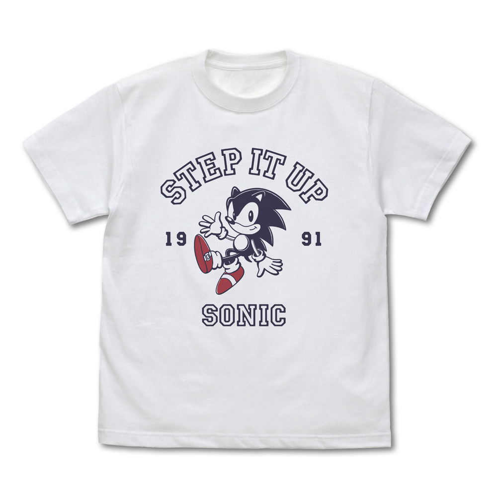 Sonic The Hedgehog - Classic Sonic Step It Up T-shirt (White | Size XL)