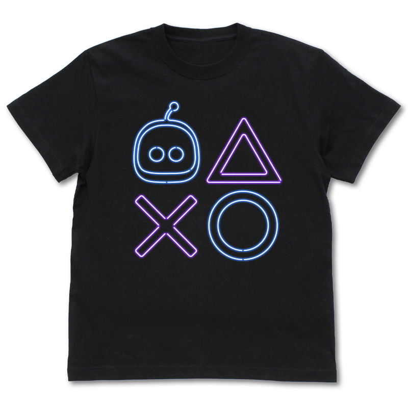 Astro Bot - Astro Neon Shapes T-shirt (Black | Size M) image 1