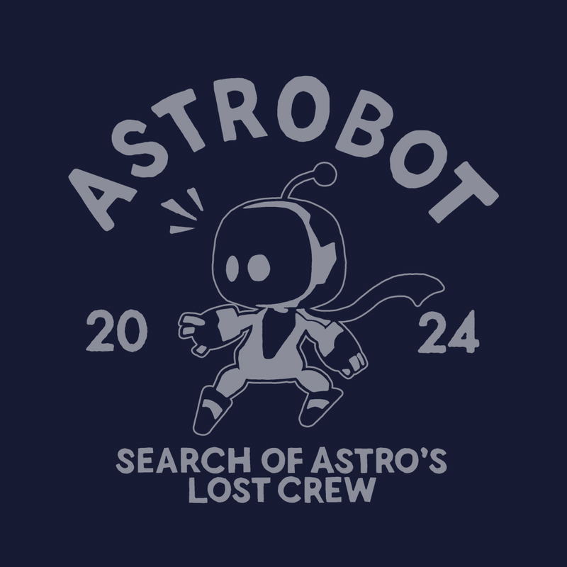 Astro Bot - Astro Vintage T-shirt (Navy | Size XL) image 2